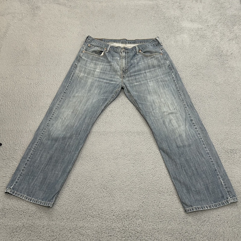 Levis Jeans Mens 36x30 Blue Denim 569 Relaxed Straight American Medium Wash